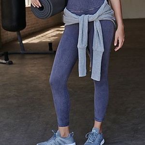 FP Movement | NEW Washed Navy Stretch Ribbed Pull-On Jersey Leggings